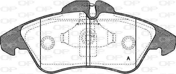 OPEN PARTS Bremžu uzliku kompl., Disku bremzes BPA0578.00